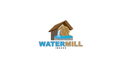 WaterMill Logo Design abstract logo brand design branding creative creative design design flat house logo icon landing logo logo design branding mascot modern vector waterfall watermill