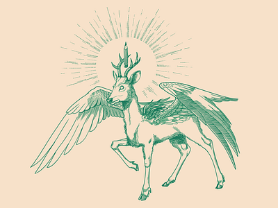 Roe pegasus-2 character concept deer goat mascot pegasus roe концепт косуля пегас