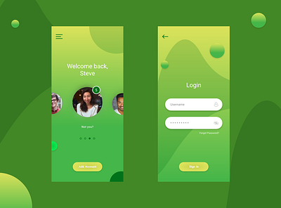 Login screen animation branding design flat identity typography ui ui design ux vector