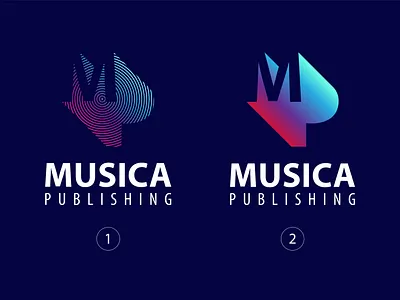 Musica Publishing Inc. (1 - 2) brand branding colors gradient gradient design gradient logo lettermark logo logodesign los angeles major mark modern design modern logo monogram music music art music logo musician trademark