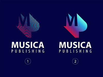 Musica Publishing Inc. (1 - 2) brand branding colors gradient gradient design gradient logo lettermark logo logodesign los angeles major mark modern design modern logo monogram music music art music logo musician trademark