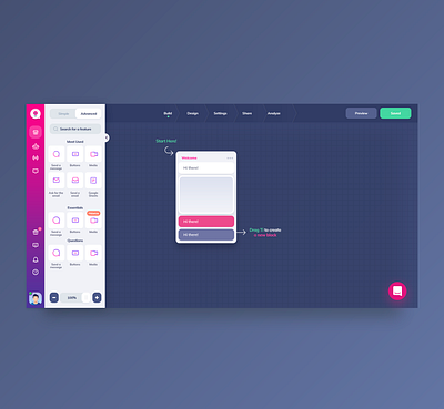 Dashboard Task Management chat design ui