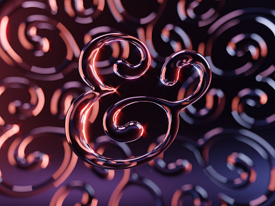 Ampersand 36daysoftype 3d black and white blender3d branding crystal design digital art flourish flourishes glass glassware handdrawn illustration lettering logo ornamental shining type typography