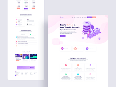 Conzex cloud clean cloud design illustration interface landing server typography ui ux web