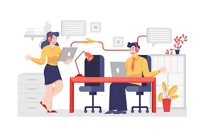 Call Center Service Illustration concept 247 ai app artwork business call center corporate graphic growth helpdesk illustration office online support phone startup success support supporter work