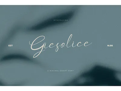 Giesolice Minimal Script Font beautyfont branding design elegant font font awesome font design fontcreator fontdesign fonts collection fontscript fontself minimalist minimalist logo signature font
