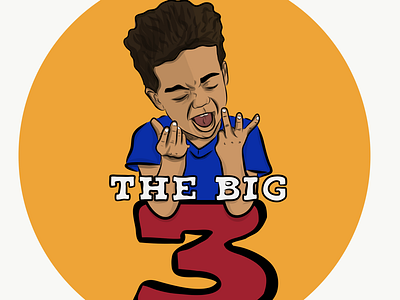 Vector Portraits - The Big 3 3fingers 3yrold birthday happy birthday illustrator draw three three years vector vector portrait