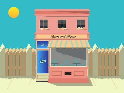 Vintage Cafe illustrator