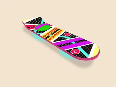 Hover Board Louis Vuitton back to the future blue board design flashy fly hover illustration illustrator louis vuitton marty marty mcfly purple red skate yellow