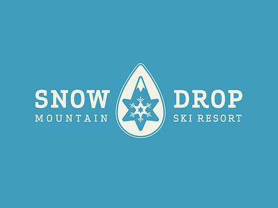 Daily Logo Challenge: Ski Resort daily logo challenge design drop graphic design logo logo design mountain resort ski snow snowflake