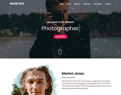 Marlon - Personal Portfolio HTML Landing Page Template bootstrap clean creative css3 html template html5 minimal onepage portfolio responsive