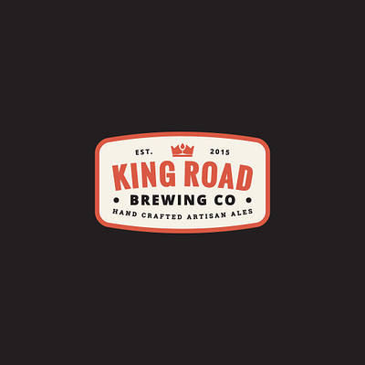 king road brewery patch logo artisan branding brewery brewery logo design handlettering logo patch retro typographic logo typography