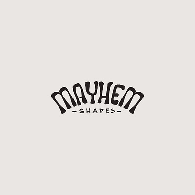 mayhem surfboards logo branding design handlettering illustration logo retro street surf surfwear typographic logo typography