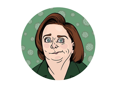 Debbie Downer illustration line art portrait