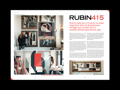 RUBIN415 - Editorial Spread art artist design editorial editorial design experiment graffiti graphic design illustration illustrator layout layout design magazine magazine spread rubin spread street art type typography