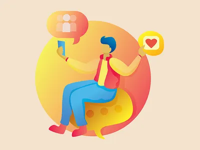 Work From Home design flat illustration vector workfromhome