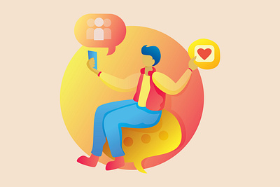 Work From Home design flat illustration vector workfromhome