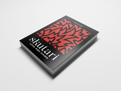 Skutari. Love and damn — Book cover black book cover cover design fire flame flames flat illustration jacket minimal red typography