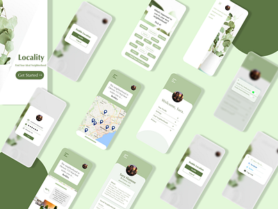 Locality iOS app app art design flat ios ios app ios app design location location app neighborhood neighbors pairing ui ux