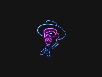 Undead Cowboy cowboy illustration neon