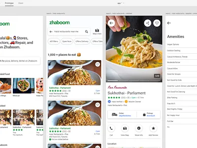 Material design flow in Zhaboom App. adobe adobe xd adobexd app app design application clean design directory google review mobile quarantine review ui ui design user experience user interface ux yelp zhaboom
