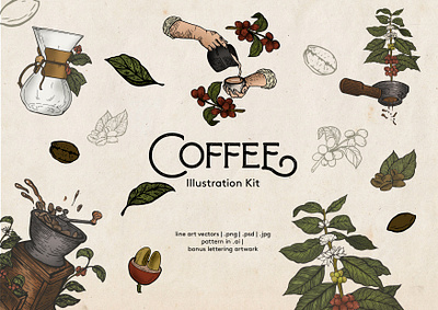 Coffee Illustration ( vintage style) art background coffee coffee illustration coffee illustrations coffee shop design drawing graphic graphic design graphics illustration illustrations lettering pattern poster style vector vintage vintage style