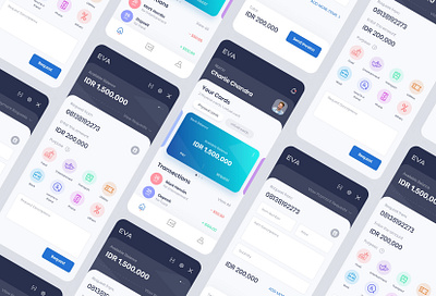 EVA | Online banking app for iOS android app app ios online banking ui uiux ux wallet app