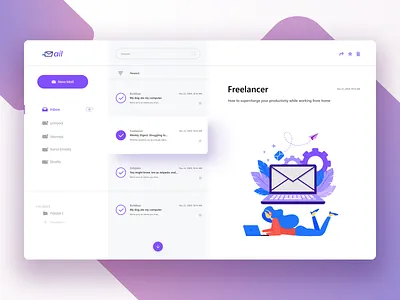Simple Email UI clean design email email design email template gagi murjikneli ui ux web webdesign website design