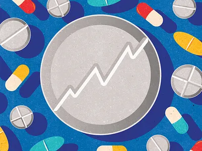 Pharma banner drugs drugstore editorial editorial illustration illustration infographics investment medical medicine pharma pharmaceutical pharmaceuticals pills textured