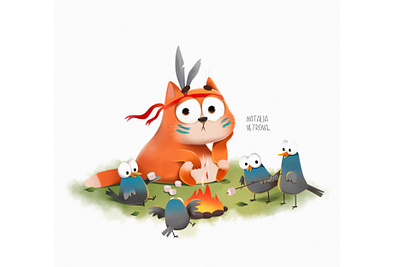 Dove`s Party animal illustration animals birds cartoon illustration cat characterdesign childrenbook childrenillustration dove illustration illustrator peacock