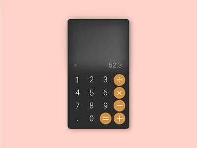 Daily UI 2 - Calculator app calculator daily ui daily ui 002 daily ui challenge design ui