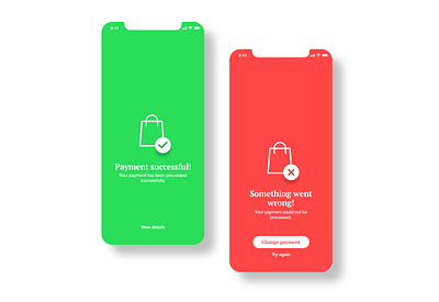 Full Screen Flash Message-DailyUI #011 app challenge commerce dailyui design error flash message fullscreen mobile payment serif sketch store successful ui uxdesign