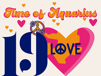 21 DAYS 19 designchallenge earth hippie love new time newbirth time of aquarius visual design