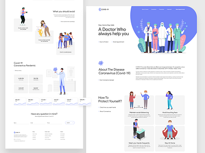Covid-19 Landing Page Design clean ui covid 19 covid19 creative minimal minimalist modern design product design stay home stay safe typogaphy ui user experience ux user interface design user interface ui ux visual design web web design website design