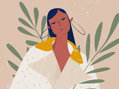 Mood artwork autumn charachter character concept color digitalart illustration leaf moods plant plants