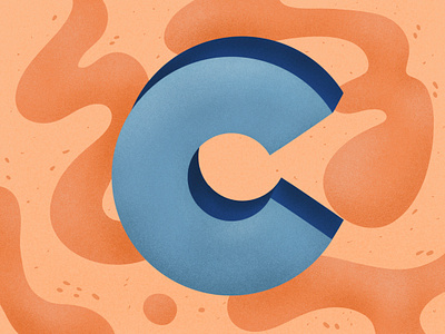 C Blob alphabet blob illustration letter process procreate