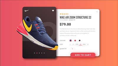 Nike - Single Product Page checkout design illustration nike shoe shop ui vector