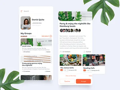 Food App UI/UX | View groups design elements figma food food and drink food app groups interface ios location location app mobile red ui ux web