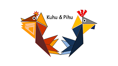 Colorful Chirpies anger art birds cute design emoji fly high illustration love lovely origami original art sticker