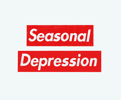 Seasonal Depression hand drawn logo parody skate skateboard type typography