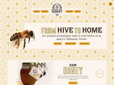 Capital City Honey Company - Website apiary bee building candle capital city hive honey star tallahassee