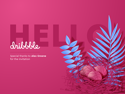 Hello Dribbble! hello dribbble illustration vector