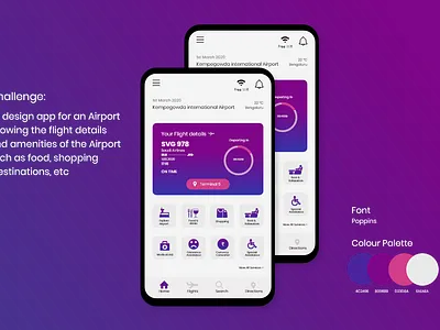Airport app - UI design ui