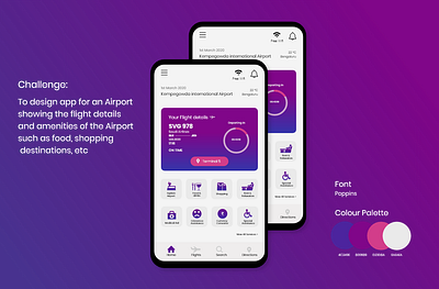 Airport app - UI design ui