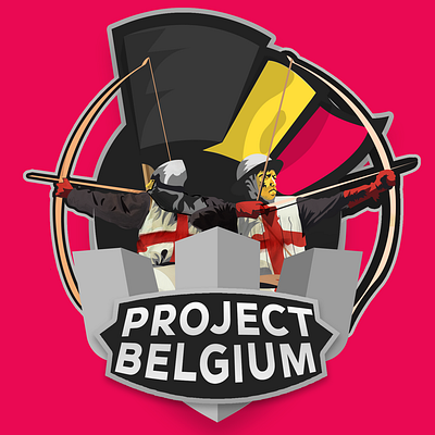 Belgium design flat illustration vector