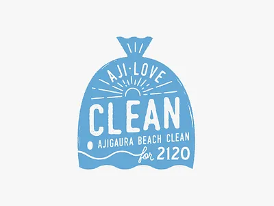 AJI-LOVE CLEAN logomark art direction asia beach clean branding branding design environment environment design graphic design japan logo logo design logomark logos sustainable visual identity