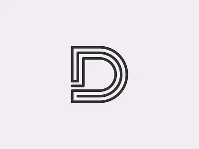 letter D logo 2d beautiful brand branding clean design flat happy logo love maze monogram negativespace new simple vector