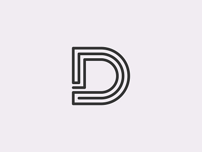 letter D logo 2d beautiful brand branding clean design flat happy logo love maze monogram negativespace new simple vector