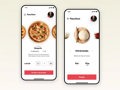 Pizza Store app app app design clean creative design designinspiration inspiration ui uitrends ux