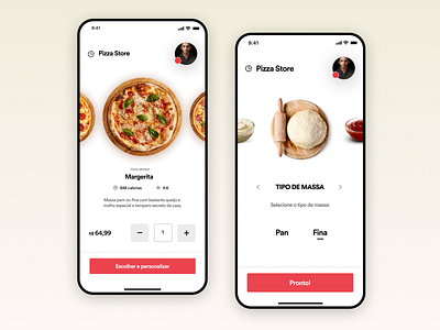 Pizza Store app app app design clean creative design designinspiration inspiration ui uitrends ux